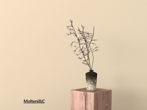 侘寂花艺 花瓶花艺su模型