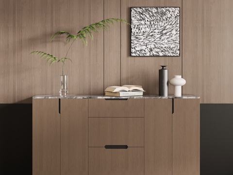 现代意式玄关柜 边柜su模型