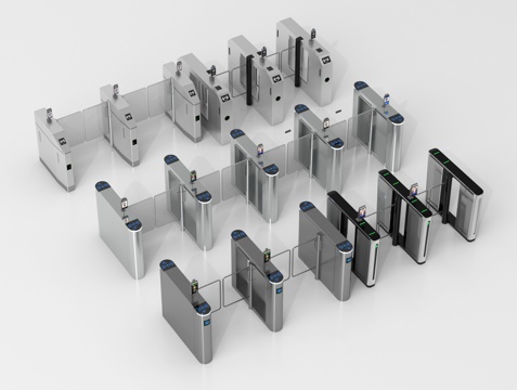  现代闸机 门禁机 闸门 感应门3d模型 