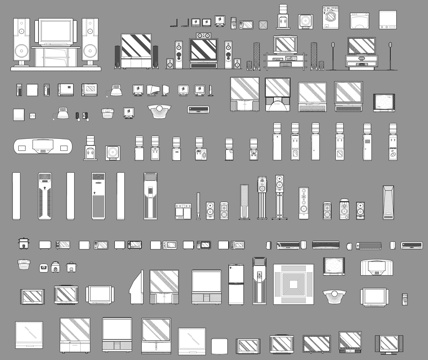 冰柜_冰箱_空调等电器CAD图库cad施工图