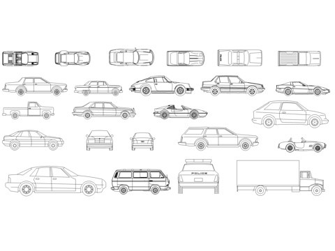 多种汽车CAD图块cad施工图