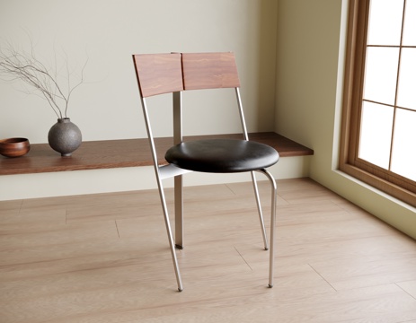 现代单椅 书椅 餐椅su模型