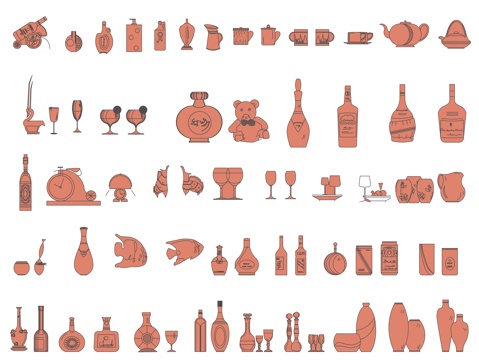 吧台酒柜装饰品CAD图块.cad施工图