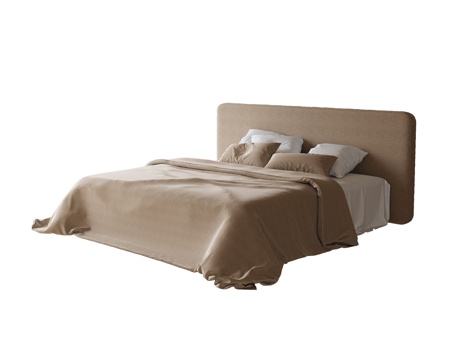 现代双人床 单人床su模型