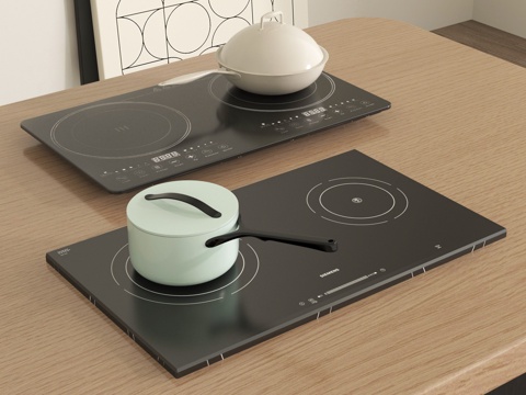 现代电磁炉 灶具 炉灶su模型