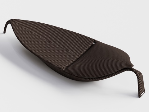  DEDON - 现代户外椅 沙滩椅 泳池藤编躺椅组合3d模型 