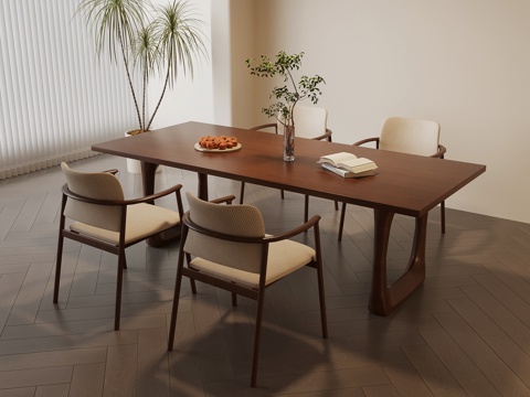 中古餐桌椅su模型