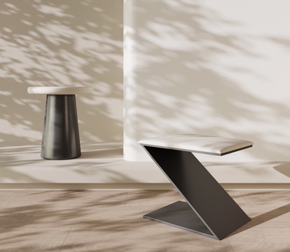 现代意式凳子 梳妆凳 换鞋凳 沙发凳su模型