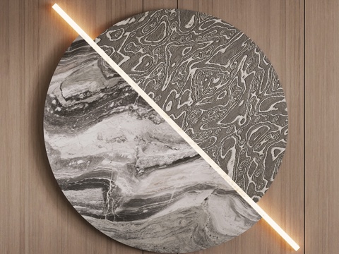 现代意式墙饰su模型