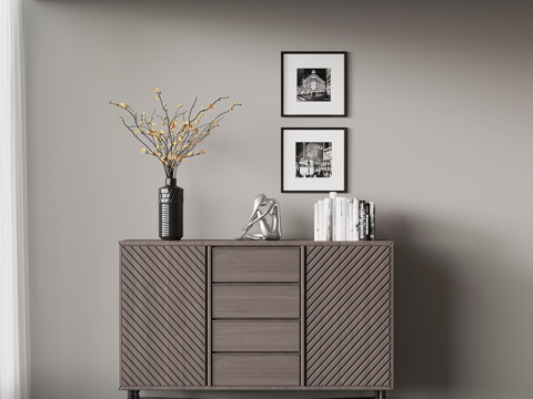 现代意式玄关柜 边柜su模型