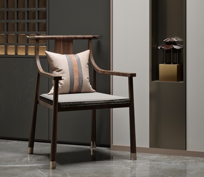 新中式椅子su模型