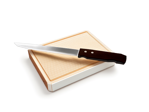 餐刀和砧板su模型