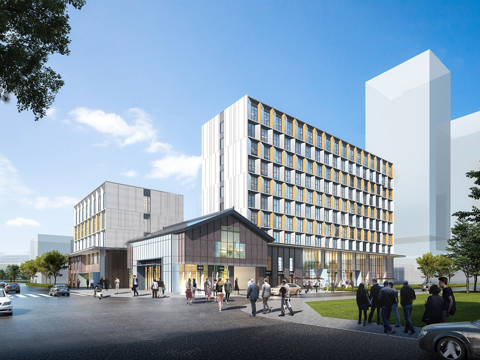 现代商业办公综合体 现代写字楼 商业综合体su模型