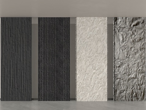 现代石材 石材背景墙 毛石墙 岩石墙 文化石 护墙板su模型