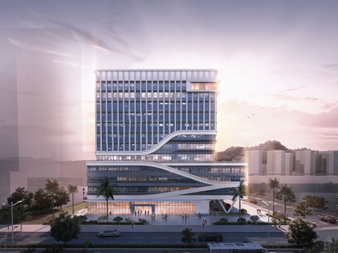 办公楼写字楼建筑 商住外观建筑 综合商业体su模型