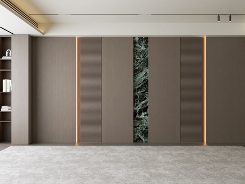 意式客厅 沙发背景墙 现代客厅 客厅背景墙su模型