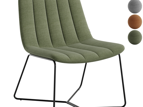  现代布艺扶手椅3d模型 