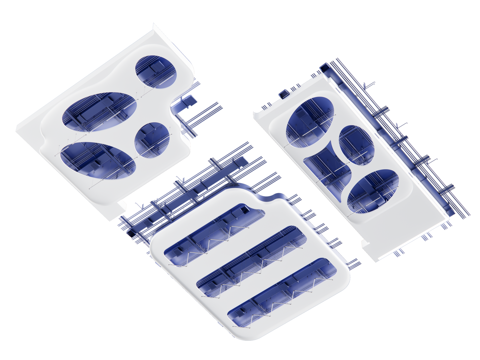 现代天花板吊顶 天花板管道su模型