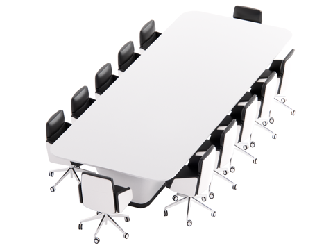 现代会议桌椅su模型