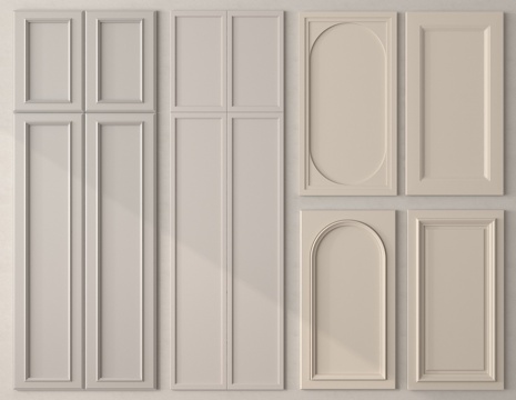 法式门板 护墙板 墙裙su模型