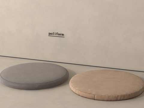 现代坐垫 圆坐垫 榻榻米垫su模型