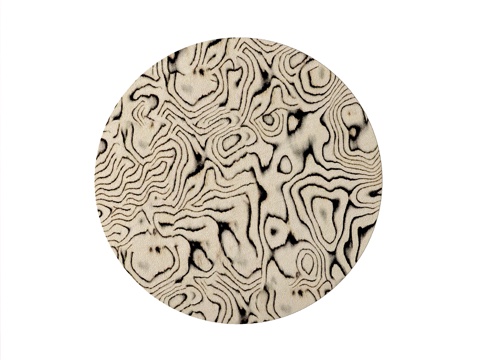 现代地毯 圆形地毯 黑白地毯su模型