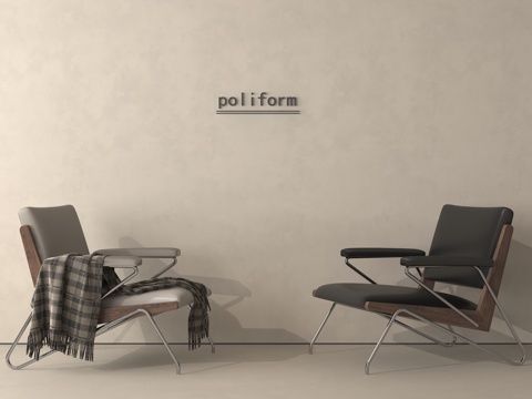  现代休闲椅 皮休闲椅 扶手椅3d模型 