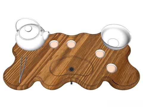 茶具 茶盘 紫砂壶 茶碗su模型