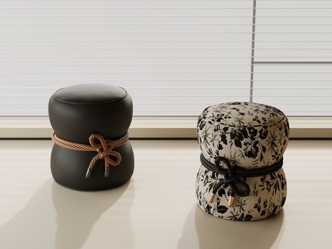 法式复古凳子 沙发凳 换鞋凳 化妆凳su模型