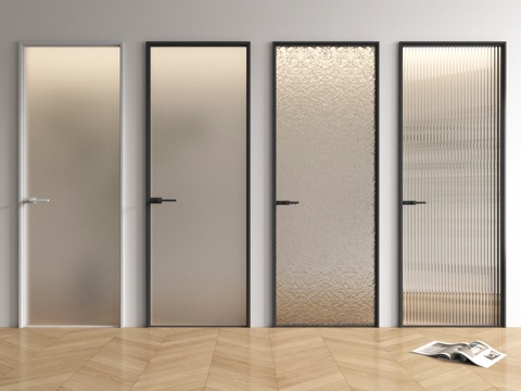 现代单开门 玻璃单开门 长虹玻璃单开门 磨砂玻璃单开门 厨卫su模型