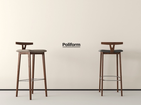 中古吧椅 高脚凳 木材su模型