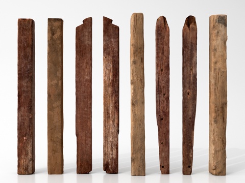 现代柱子 老木头柱子 木柱 原木 木头木板 木头柱子su模型