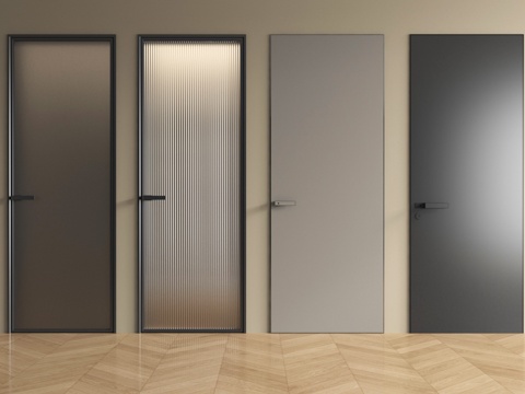 现代单开门 玻璃单开门 长虹玻璃单开门 磨砂玻璃单开门 厨卫su模型