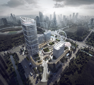 高层办公楼 办公楼建筑 商业综合体su模型