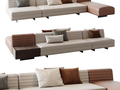 Minotti意式双面沙发su模型