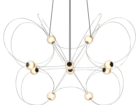  现代装饰吊灯 工艺吊灯 线性吊灯3d模型 