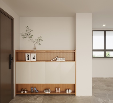 现代鞋柜 玄关柜 边柜su模型