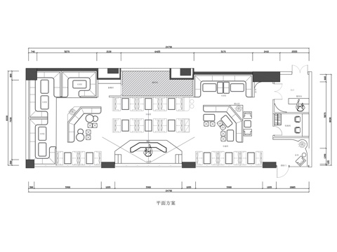 酒吧平面布置图cad施工图
