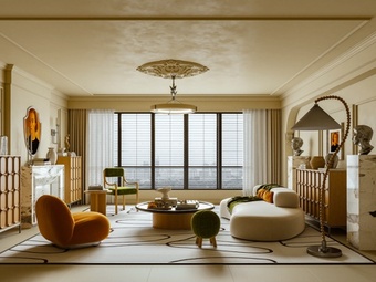 客厅 沙发 茶几 玄关柜 摆件3d模型