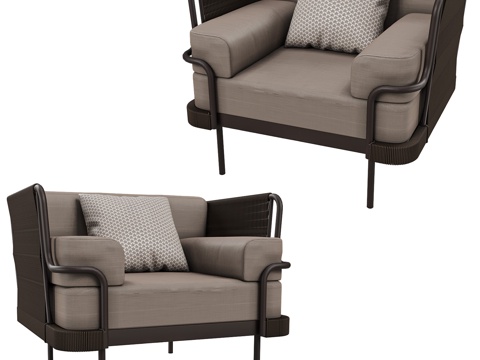  单人沙发3d模型 