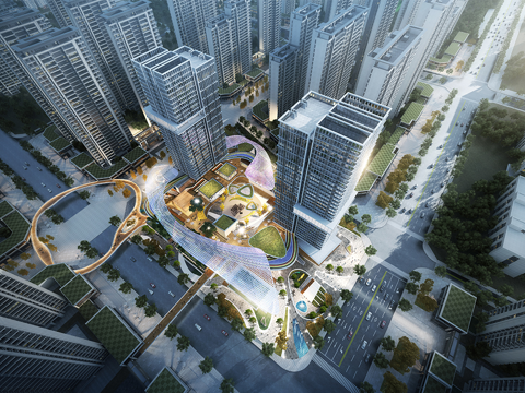 商业综合体 高层建筑 写字楼办公楼建筑su模型