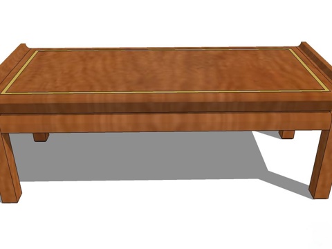 实木茶几 茶几 家用茶几su模型