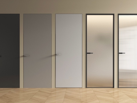 现代单开门 玻璃单开门 长虹玻璃单开门 磨砂玻璃单开门 厨卫su模型