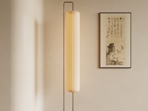 新中式落地灯su模型