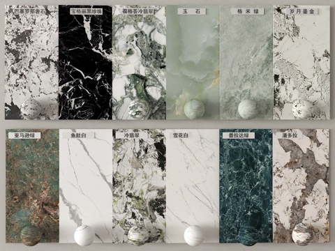 现代大理石纹理 石材护墙板 墙饰板 大理石背景墙su模型