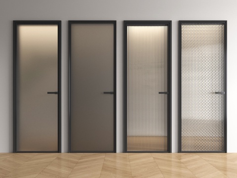 现代单开门 玻璃单开门 长虹玻璃单开门 磨砂玻璃单开门 厨卫su模型