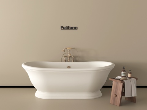 欧式浴缸 浴盆 水龙头 卫浴小件su模型