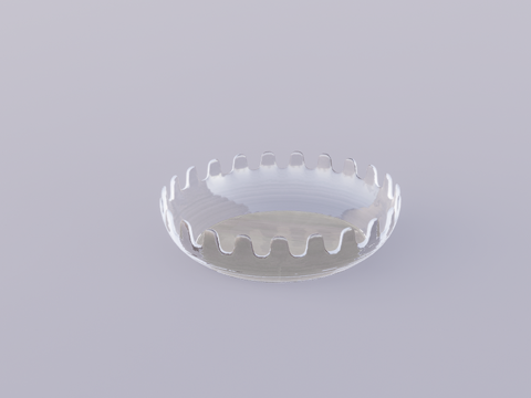 玻璃盘子su模型