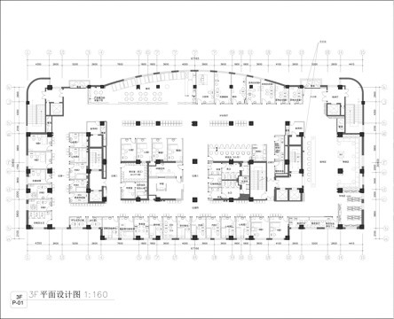 体检中心平面布置图cad施工图