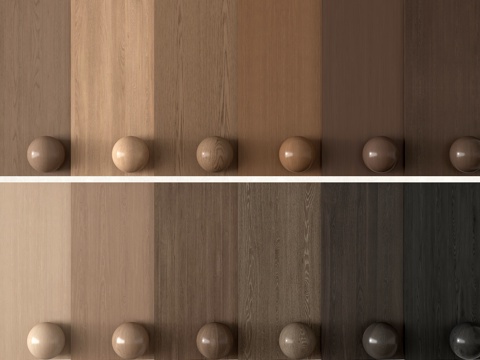 现代木饰面护墙板  墙饰板 木饰面背景墙su模型